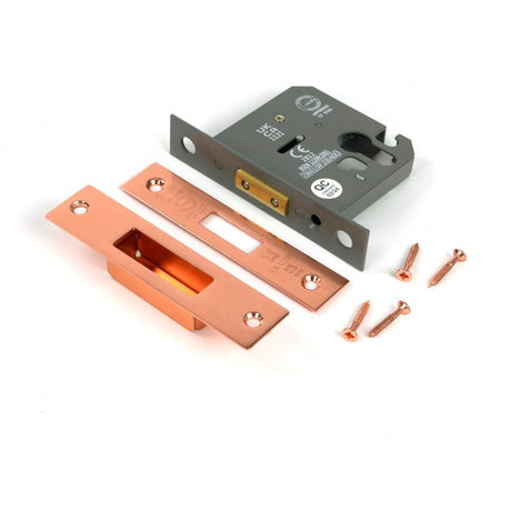 From The Anvil - Polished Bronze 3" Euro Profile Dead Lock | Sku. 51464 | Trade Door Handles.