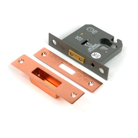 From The Anvil - Polished Bronze 3" Euro Profile Dead Lock | Sku. 51464 | Trade Door Handles.