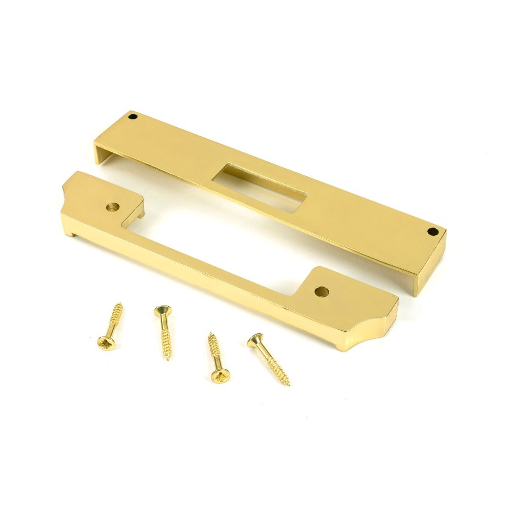 From The Anvil - Polished Brass Rebate Kit for Euro Dead Lock | Sku. 51467 | Trade Door Handles.