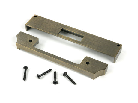From The Anvil - Aged Brass Rebate Kit for Euro Dead Lock | Sku. 51468 | Trade Door Handles.