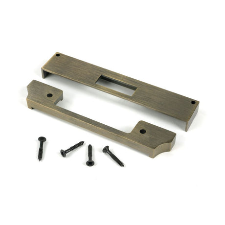 From The Anvil - Aged Brass Rebate Kit for Euro Dead Lock | Sku. 51468 | Trade Door Handles.