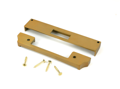 From The Anvil - Satin Brass Rebate Kit for Euro Dead Lock | Sku. 51469 | Trade Door Handles.