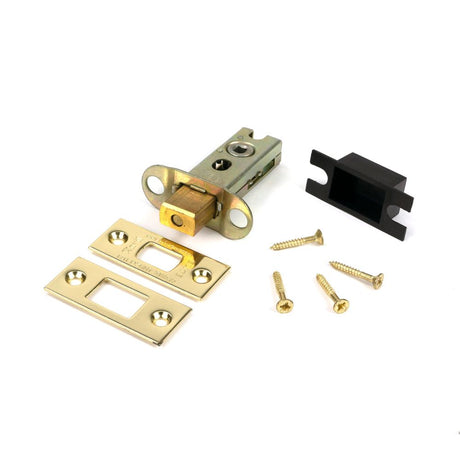 From The Anvil - Polished Brass 2.5" Heavy Duty Tubular Deadbolt | Sku. 51477 | Trade Door Handles.