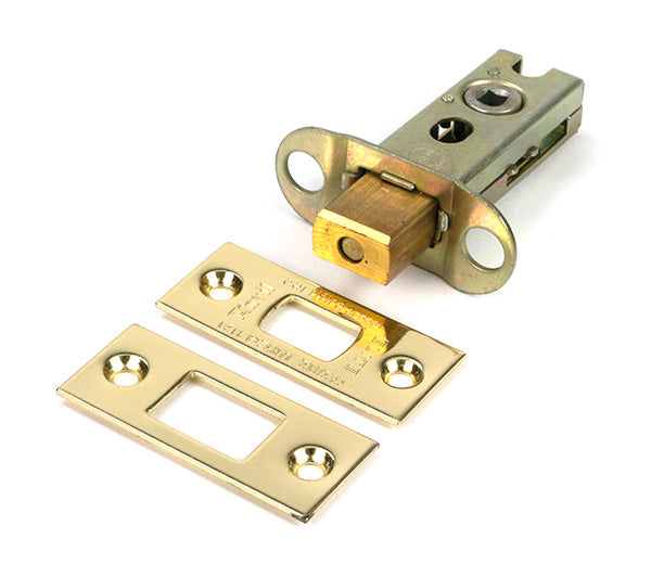 This is an image of From The Anvil - Polished Brass 2Â½" Heavy Duty Tubular Deadbolt available to order from Trade Door Handles in Kendal.