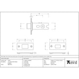 From The Anvil - Aged Brass 2.5" Heavy Duty Tubular Deadbolt | Sku. 51478 | Trade Door Handles.