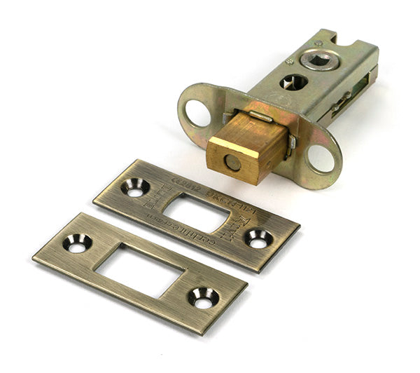 This is an image of From The Anvil - Aged Brass 2Â½" Heavy Duty Tubular Deadbolt available to order from Trade Door Handles in Kendal.