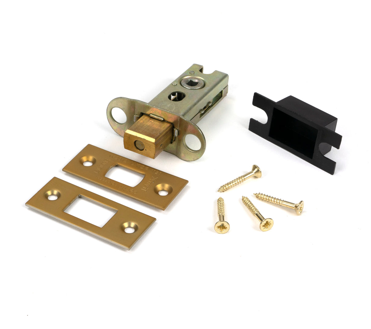 From The Anvil - Satin Brass 2.5" Heavy Duty Tubular Deadbolt | Sku. 51479 | Trade Door Handles.