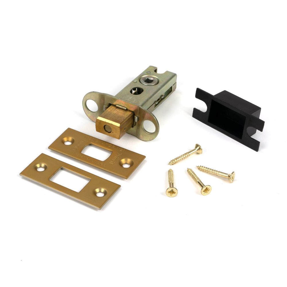 From The Anvil - Satin Brass 2.5" Heavy Duty Tubular Deadbolt | Sku. 51479 | Trade Door Handles.