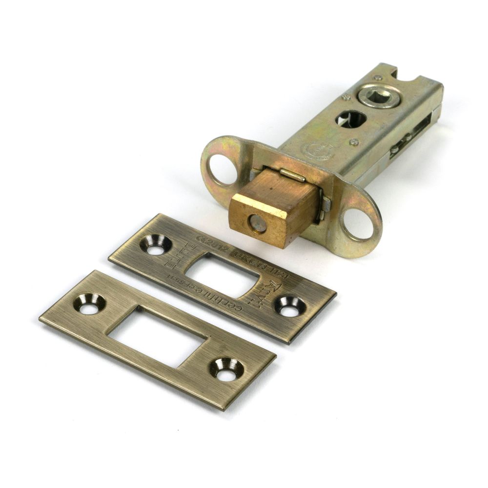 From The Anvil - Aged Brass 3" Heavy Duty Tubular Deadbolt | Sku. 51488 | Trade Door Handles.