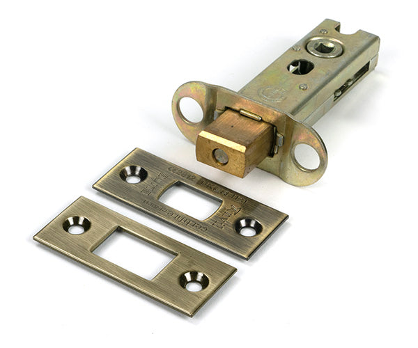 This is an image of From The Anvil - Aged Brass 3" Heavy Duty Tubular Deadbolt available to order from Trade Door Handles in Kendal.