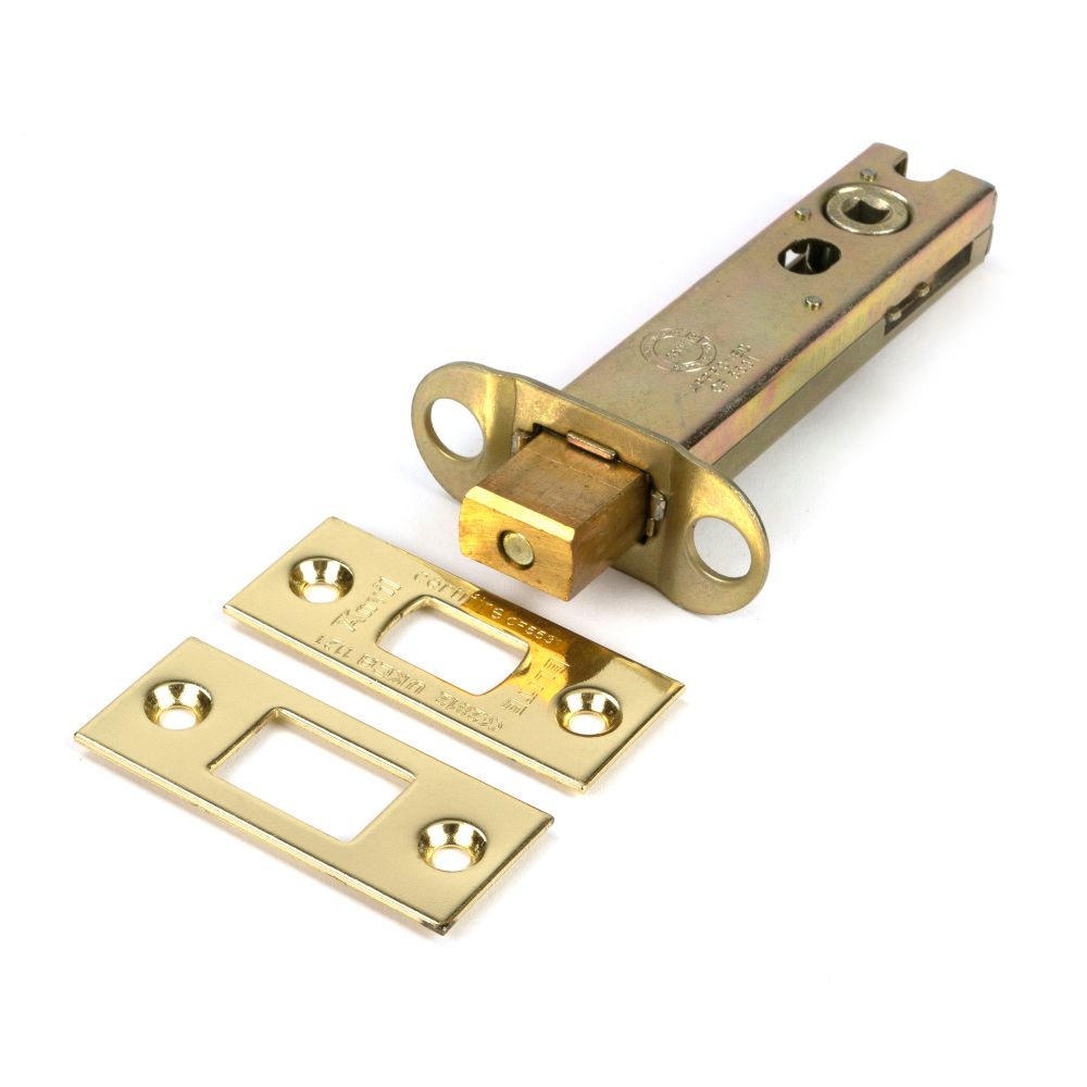From The Anvil - Polished Brass 4" Heavy Duty Tubular Deadbolt | Sku. 51497 | Trade Door Handles.