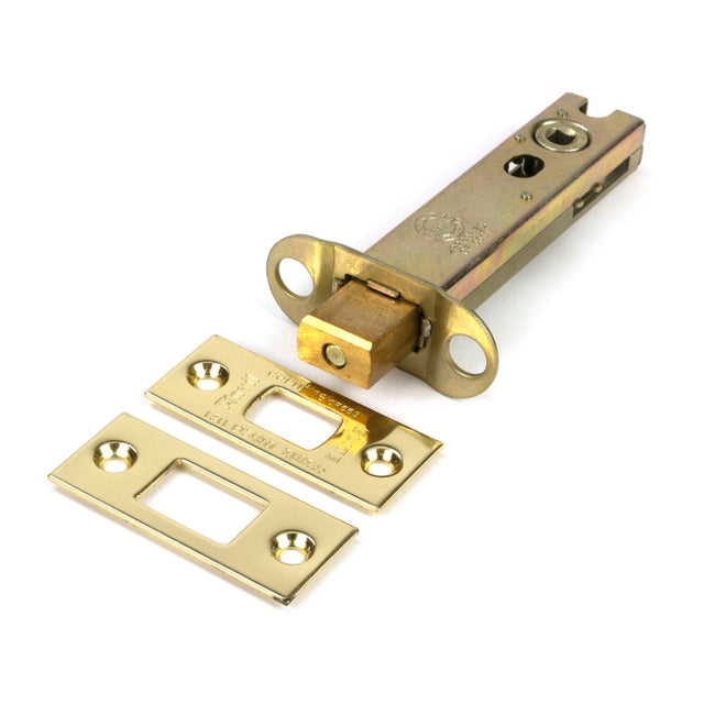 From The Anvil - Polished Brass 4" Heavy Duty Tubular Deadbolt | Sku. 51497 | Trade Door Handles.