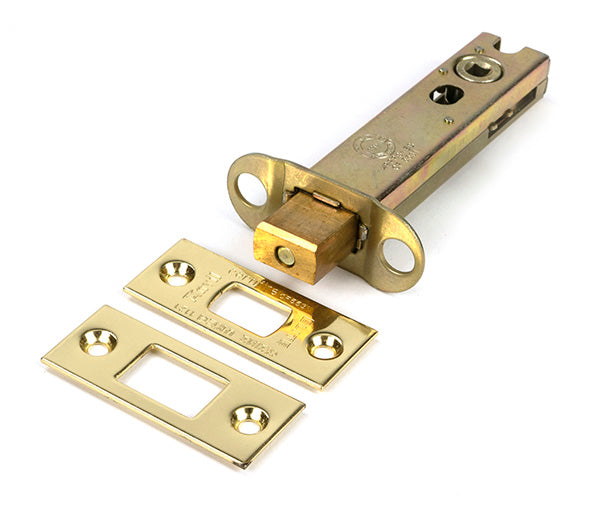 This is an image of From The Anvil - Polished Brass 4" Heavy Duty Tubular Deadbolt available to order from Trade Door Handles in Kendal.