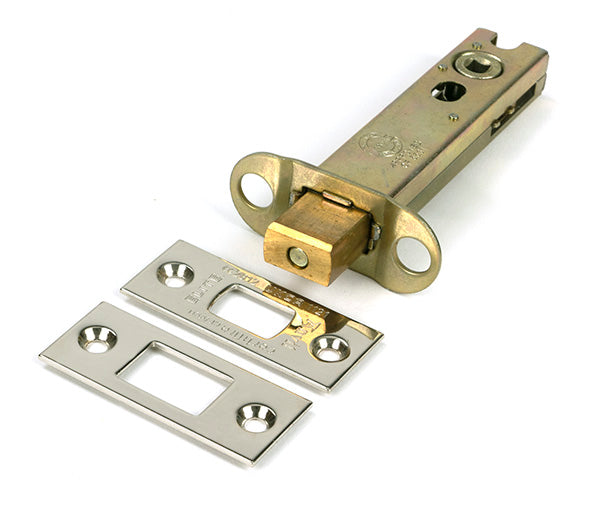 This is an image of From The Anvil - Polished Nickel 4" Heavy Duty Tubular Deadbolt available to order from Trade Door Handles in Kendal.