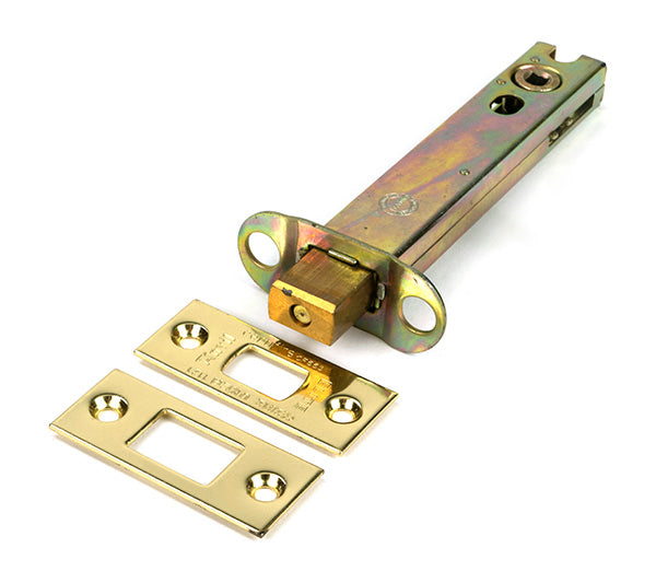 This is an image of From The Anvil - Polished Brass 5" Heavy Duty Tubular Deadbolt available to order from Trade Door Handles in Kendal.