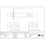From The Anvil - Aged Brass 5" Heavy Duty Tubular Deadbolt | Sku. 51708 | Trade Door Handles.