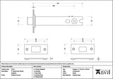 From The Anvil - Polished Chrome 5" Heavy Duty Tubular Deadbolt