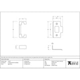 From The Anvil - Aged Brass Rebate Kit for Deadbolt | Sku. 51718 | Trade Door Handles.