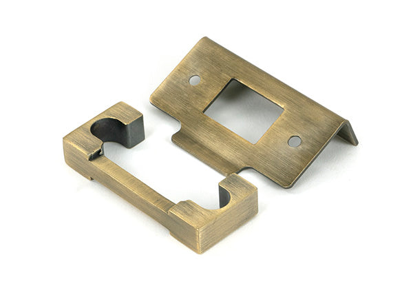 This is an image of From The Anvil - Aged Brass Â½" Rebate Kit for Deadbolt available to order from Trade Door Handles in Kendal.