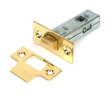 This is an image of From The Anvil - Polished Brass 2½" Tubular Mortice Latch available to order from Trade Door Handles in Kendal.