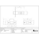 From The Anvil - Satin Brass 2 Tubular Mortice Latch | Sku. 51727 | Trade Door Handles.