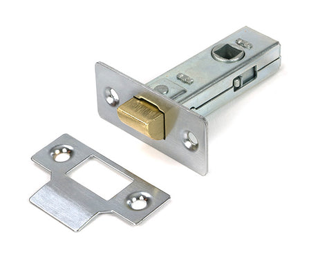 This is an image of From The Anvil - Satin Chrome 2Â½" Tubular Mortice Latch available to order from Trade Door Handles in Kendal.