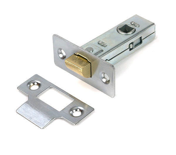 This is an image of From The Anvil - Satin Chrome 2½" Tubular Mortice Latch available to order from Trade Door Handles in Kendal.