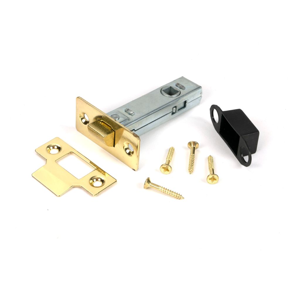 From The Anvil - Polished Brass 3" Tubular Mortice Latch | Sku. 51733 | Trade Door Handles.