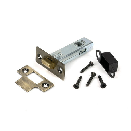 From The Anvil - Aged Brass 3" Tubular Mortice Latch | Sku. 51734 | Trade Door Handles.