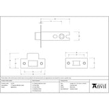 From The Anvil - Aged Brass 3" Tubular Mortice Latch | Sku. 51734 | Trade Door Handles.