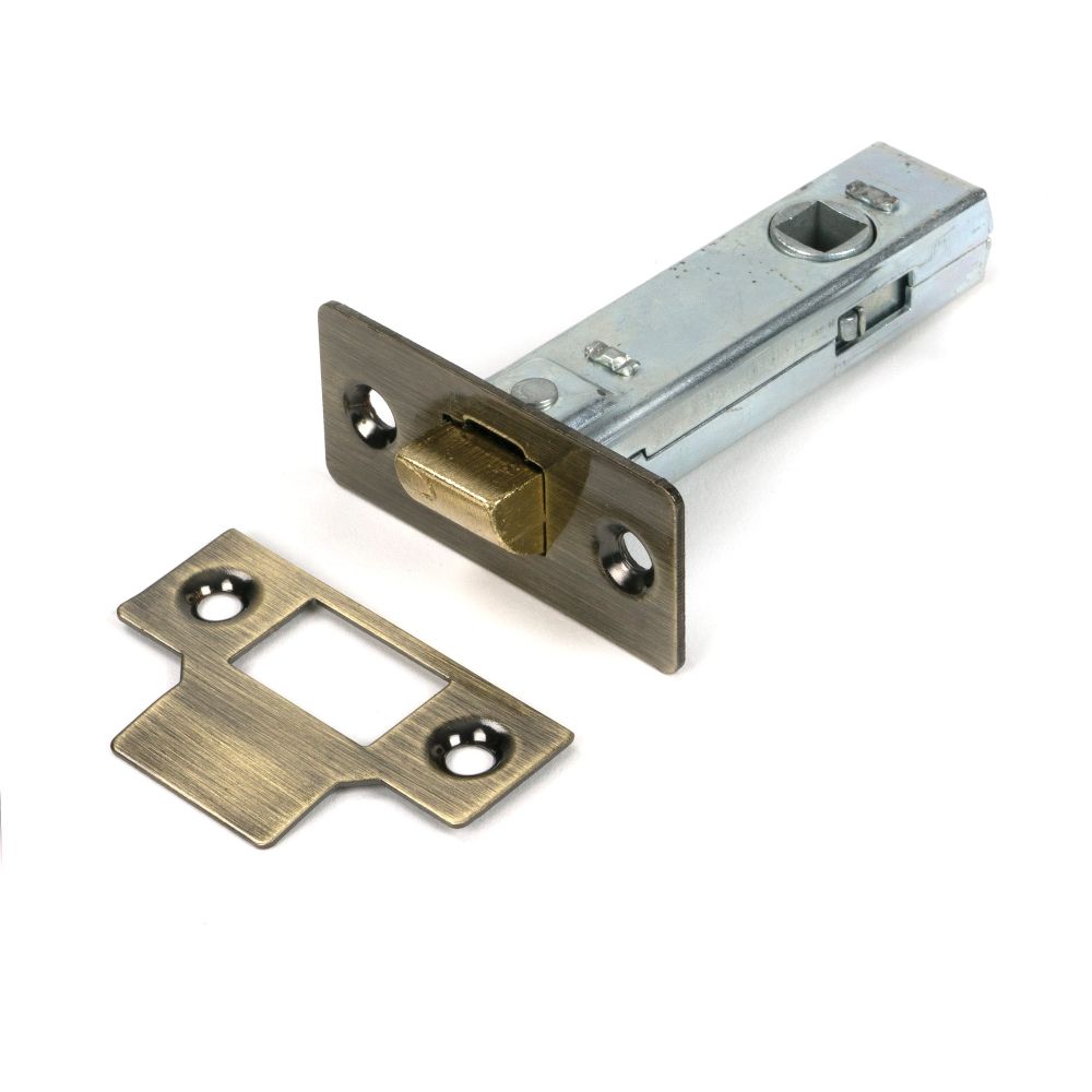 From The Anvil - Aged Brass 3" Tubular Mortice Latch | Sku. 51734 | Trade Door Handles.