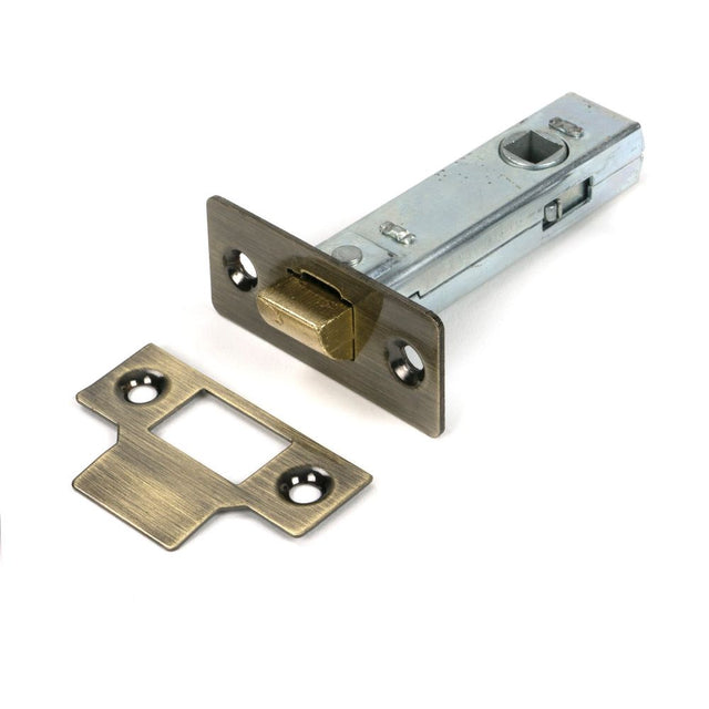 From The Anvil - Aged Brass 3" Tubular Mortice Latch | Sku. 51734 | Trade Door Handles.
