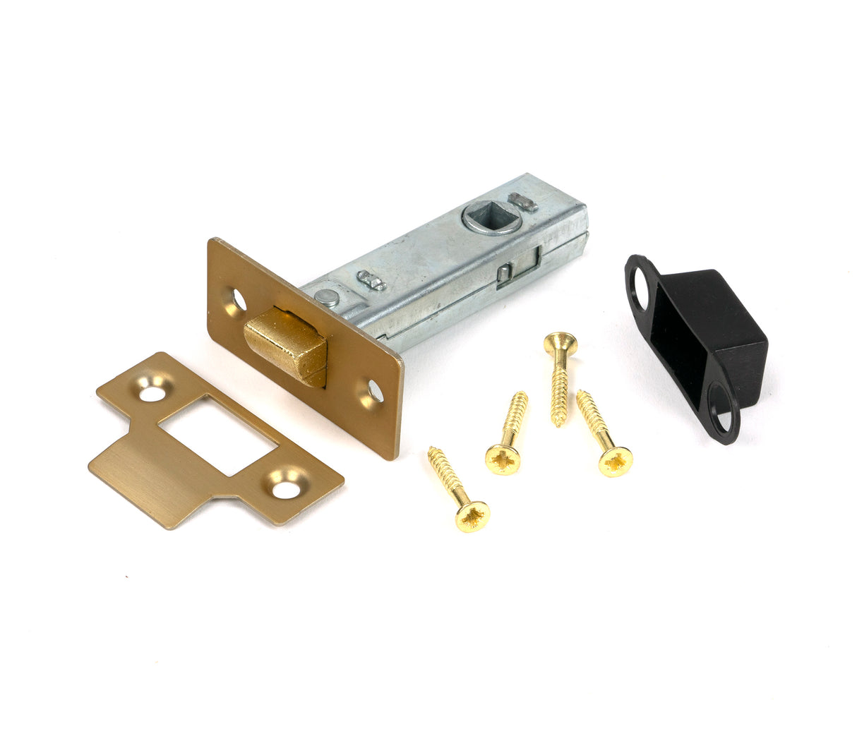 From The Anvil - Satin Brass 3" Tubular Mortice Latch | Sku. 51735 | Trade Door Handles.