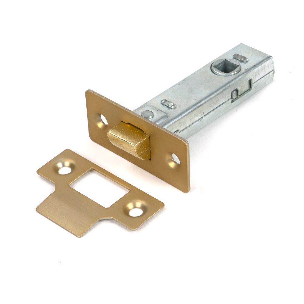 From The Anvil - Satin Brass 3" Tubular Mortice Latch | Sku. 51735 | Trade Door Handles.