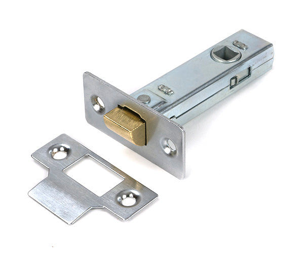 This is an image of From The Anvil - Satin Chrome 3" Tubular Mortice Latch available to order from Trade Door Handles in Kendal.