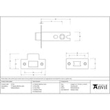 From The Anvil - Polished Bronze 3" Tubular Mortice Latch | Sku. 51739 | Trade Door Handles.