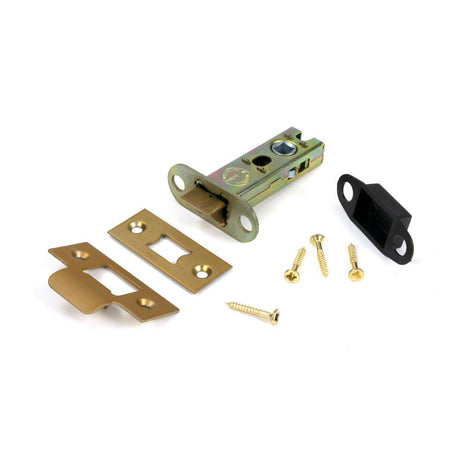 From The Anvil - Satin Brass 3" Heavy Duty Latch | Sku. 51743 | Trade Door Handles.