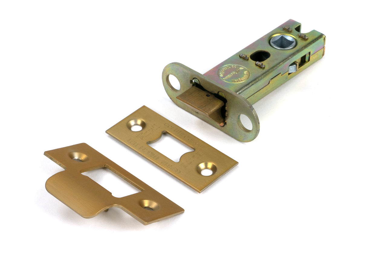 From The Anvil - Satin Brass 3" Heavy Duty Latch | Sku. 51743 | Trade Door Handles.