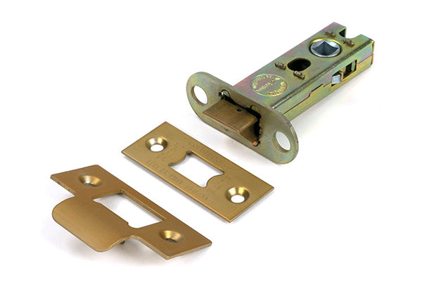 This is an image of From The Anvil - Satin Brass 3" Heavy Duty Latch available to order from Trade Door Handles in Kendal.