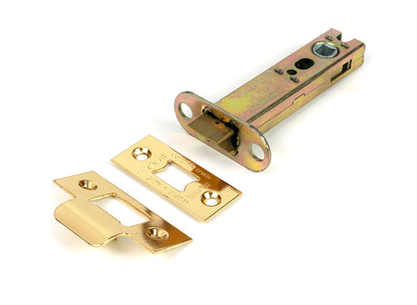 This is an image of From The Anvil - Polished Brass 4" Heavy Duty Latch available to order from Trade Door Handles in Kendal.