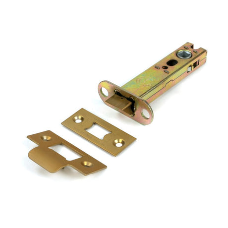 From The Anvil - Satin Brass 4" Heavy Duty Latch | Sku. 51753 | Trade Door Handles.