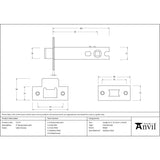 From The Anvil - Satin Chrome 4" Heavy Duty Latch | Sku. 51757 | Trade Door Handles.