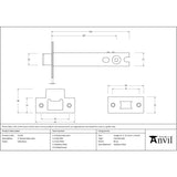 From The Anvil - Satin Brass 5" Heavy Duty Latch | Sku. 51764 | Trade Door Handles.