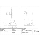 From The Anvil - Polished Nickel 5" Heavy Duty Latch | Sku. 51765 | Trade Door Handles.