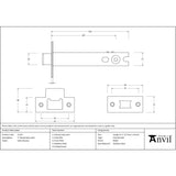 From The Anvil - Satin Chrome 5" Heavy Duty Latch | Sku. 51767 | Trade Door Handles.