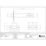 From The Anvil - Aged Bronze 5" Heavy Duty Latch | Sku. 51768 | Trade Door Handles.