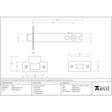 From The Anvil - Polished Bronze 5" Heavy Duty Latch | Sku. 51769 | Trade Door Handles.