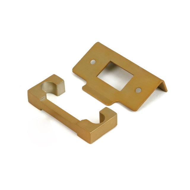 From The Anvil - Satin Brass Rebate Kit for Heavy Duty Latch | Sku. 51774 | Trade Door Handles.