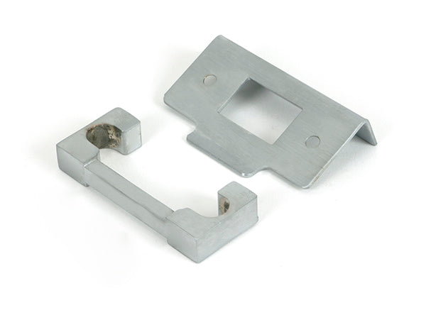 This is an image of From The Anvil - Satin Chrome ½" Rebate Kit for Heavy Duty Latch available to order from Trade Door Handles in Kendal.