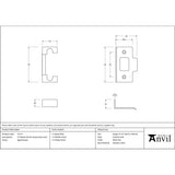 From The Anvil - Aged Bronze Rebate Kit for Heavy Duty Latch | Sku. 51777 | Trade Door Handles.
